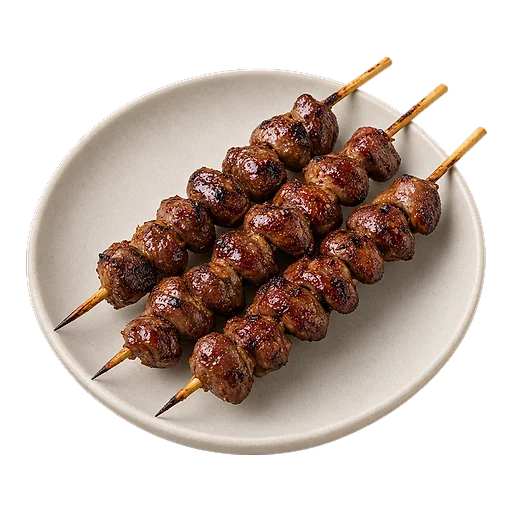 Grilled chicken hearts